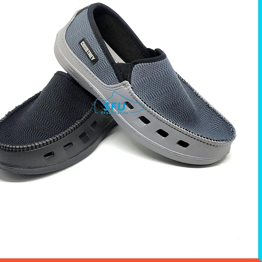 ♣ SFU SEPATU KARET CASUAL SLIP ON PRIA COURTNEY HITMAN // HEROEZ ✾