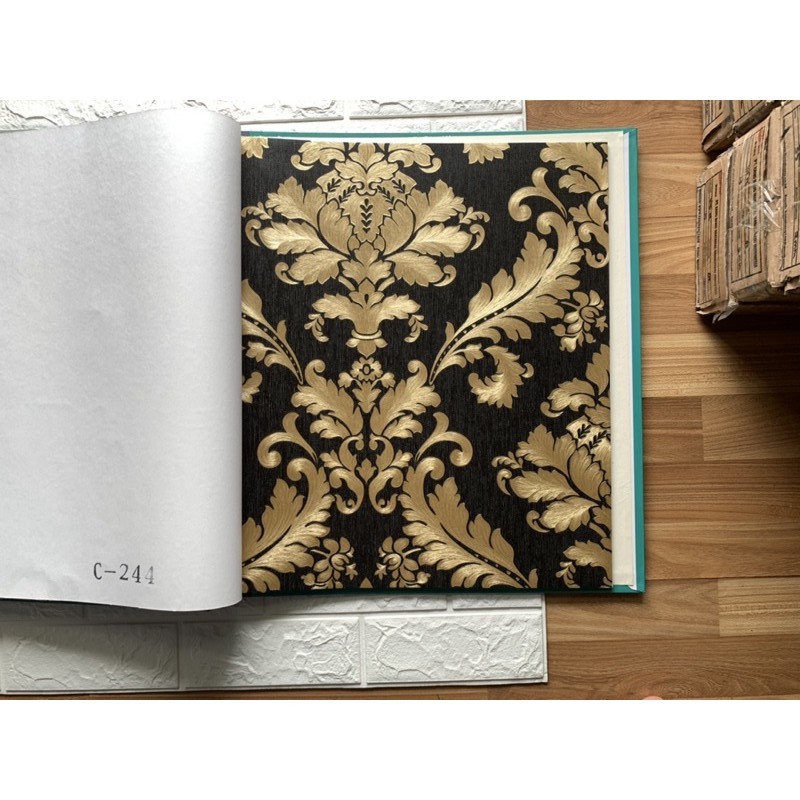WALLPAPER DINDING VINYL BERTEKSTUR TEBAL TIMBUL PREMIUM