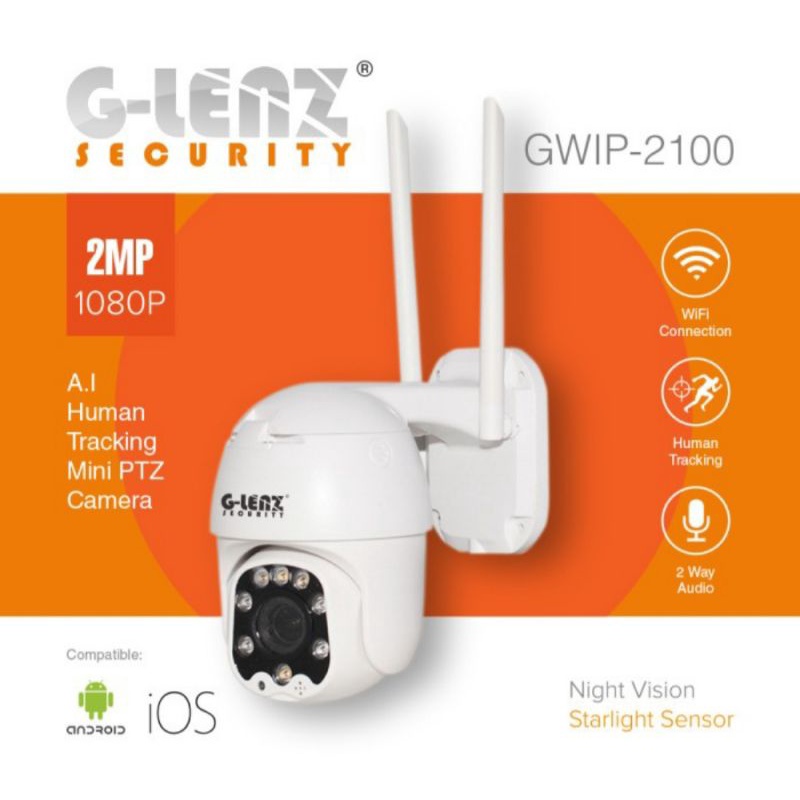 GLENZ SMART IP CAMERA CCTV PTZ - GWIP - 2100 FULL HD 2MP