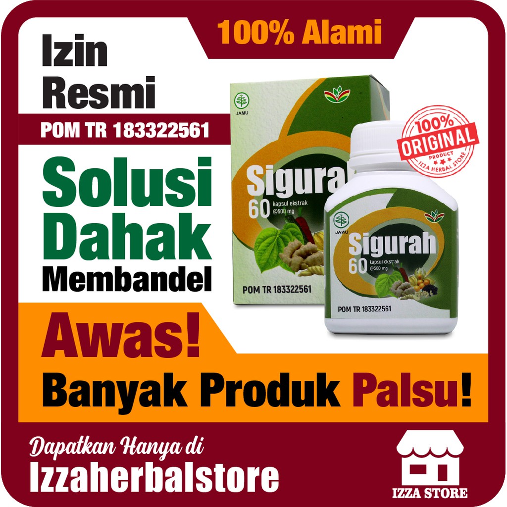 Kapsul SIGURAH Original Ekstra Herbal Pernapasan Gurah Batuk Berdahak Sesak Nafas ORIGINAL ASLI BPOM