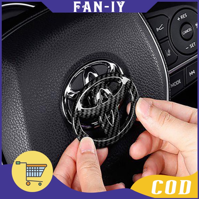 Logo Setir Mobil Avanza / Stiker Stir Mobil Serat Karbon Hitam Untuk Toyota