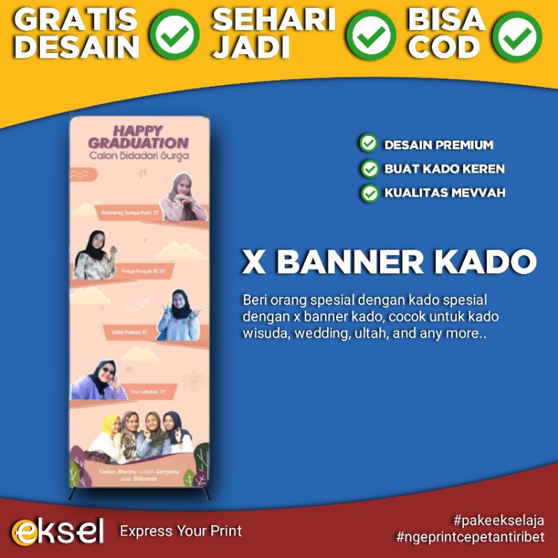 Jual PAKET LENGKAP X BANNER WISUDA Indonesia|Shopee Indonesia