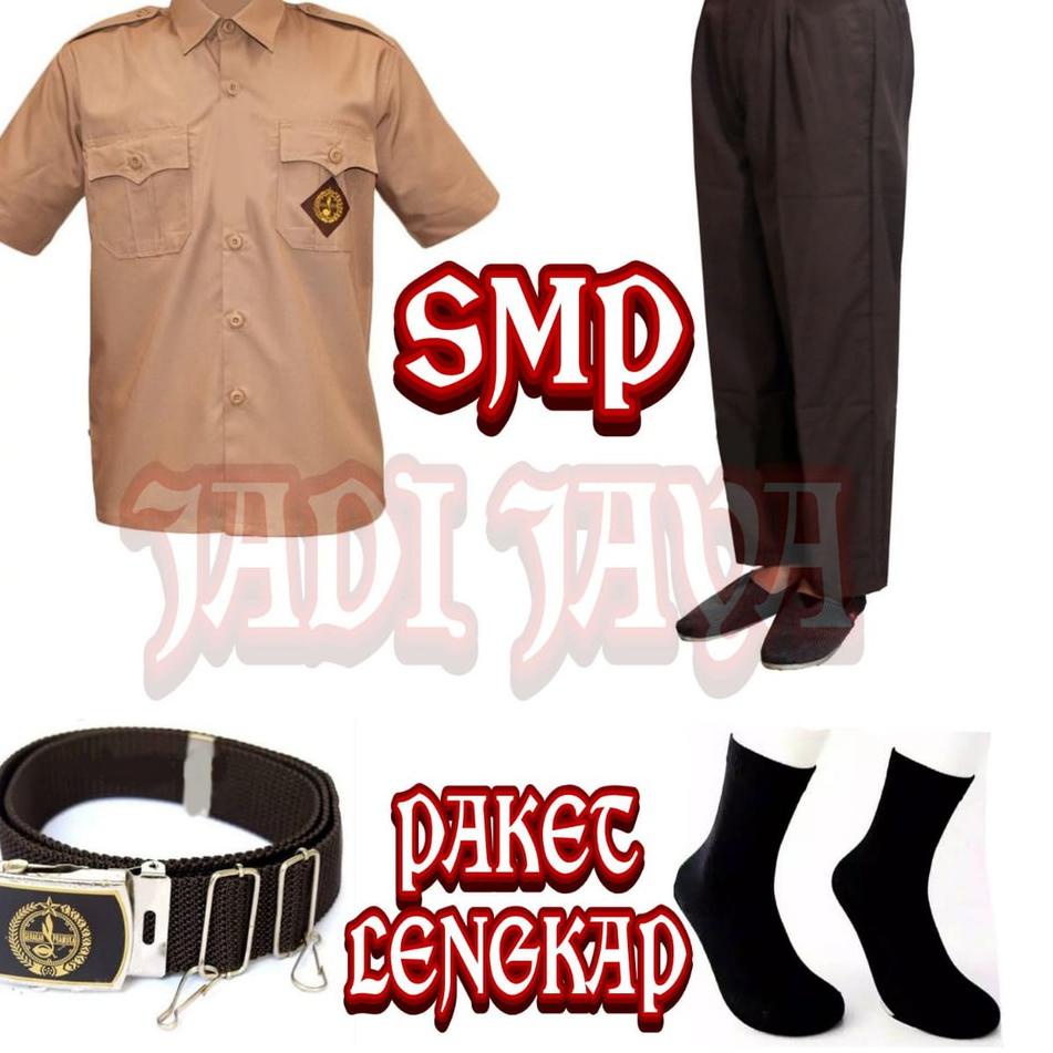 Set Seragam Pramuka SMP Baju Pendek Celana Panjang {Pgn31au22х}