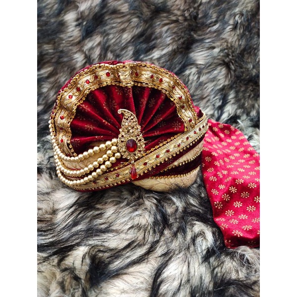Topi penganten ala india cowok dewasa  topi cowok / topi india / turban cowok /  topi pengantin india jodha peci