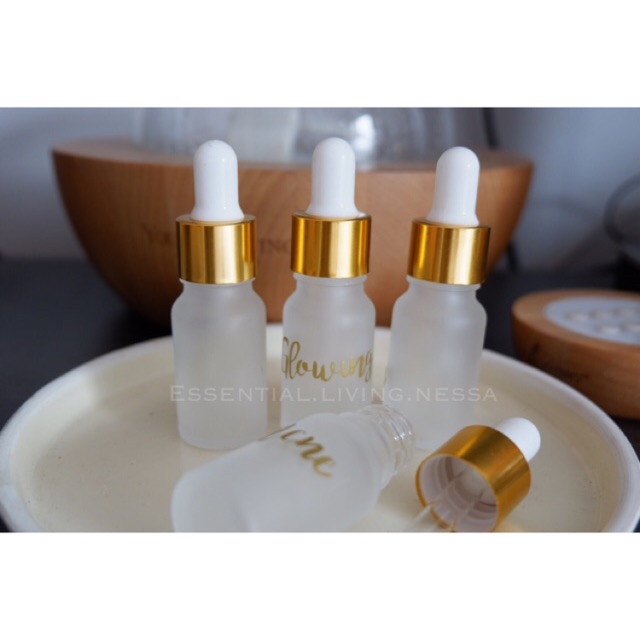 Botol Pipet Kaca Frosted GOLD 5,10,20,30 ml