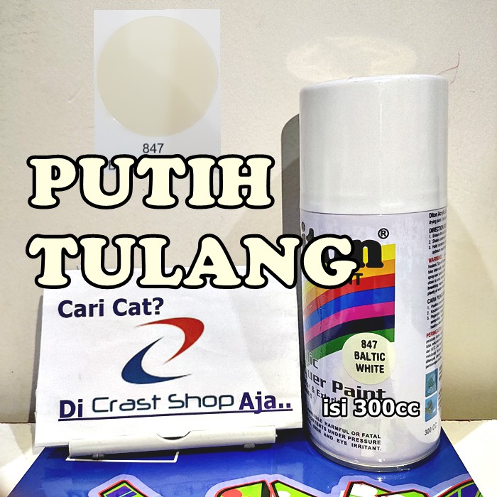  Cat  Pilox Diton BALTIC WHITE 847 300cc warna  Putih  Tulang  