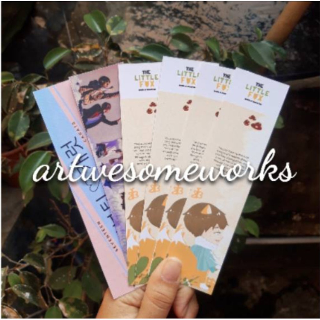 

CUSTOM BOOKMARK (PEMBATAS BUKU) dua sisi