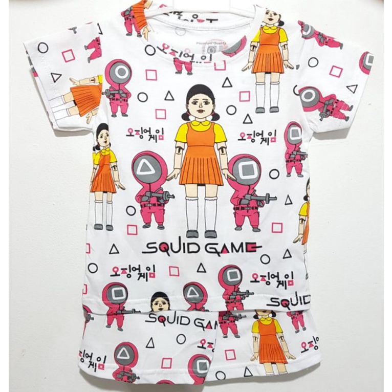 Kaos Setelan Anak Squid Game - Kaos Anak Squid Game