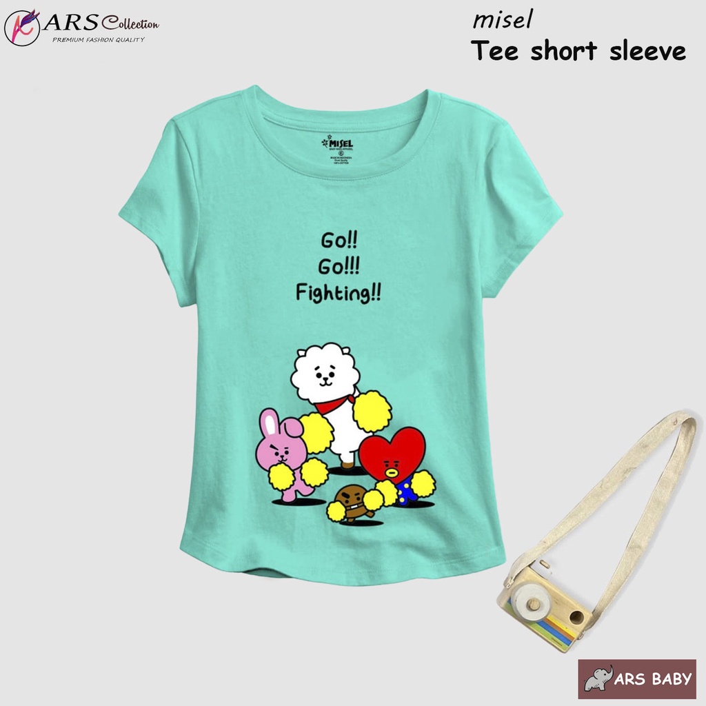 Baju Perempuan Lengan Pendek Kaos Misel Junior Bahan Tebal BT 21 Series