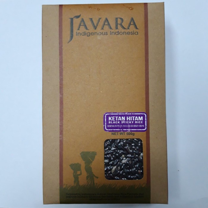 

978Eq1W Beras Ketan Hitam/ Black Sticky Rice/ Javara/500Gr WQ012