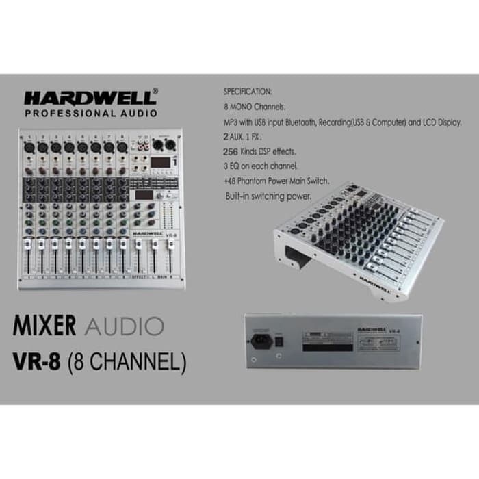 Mixer Audio Hardwell VR8 Hardwell VR 8 Hardwell VR-8 Original