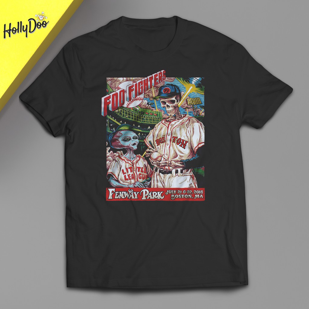 Kaos Foo Fighters T-Shirt Flayer Poster Tour Concert / Konser Boston Baju Musik Rock S-XXXL