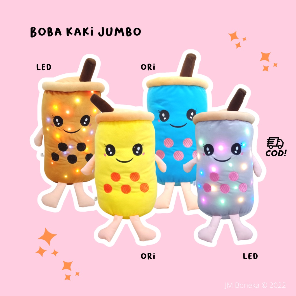 BONEKA BOBA BER KAKI JUMBO & BONEKA BOBA BER KAKI LED JUMBO / BONEKA BOBA JUMBO BESAR SEGALON LAMPU 