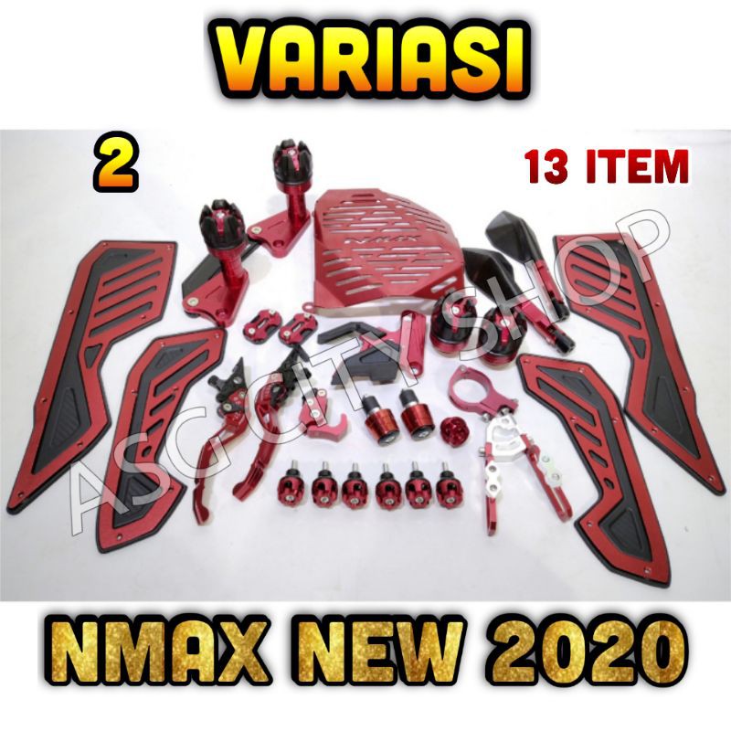 PAKET AKSESORIS YAMAHA NMAX VARIASI MOTOR NMAX NEW NMAX 2020 2022 13 ITEM