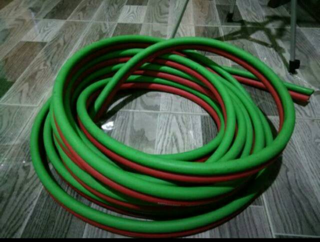 SELANG DOUBLE METAGOMMA/SELANG LAS/ SELANG BLENDER ECER WELDING HOSE(ACE+OXY) SELANG DOUBLE1/4 X 3/8