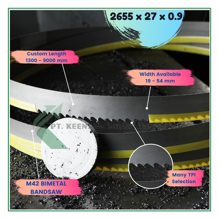 B - Bimetal Bandsaw Blade Keensaw 2655 X 0.9 X 27 German Tech Band Saw