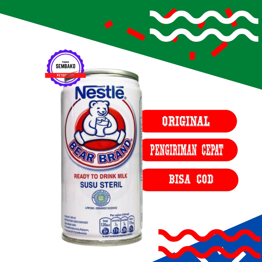 

Susu Beruang Bear Brand Nestle Kaleng 189ml Toko Sembako Petogogan ( Gojek )