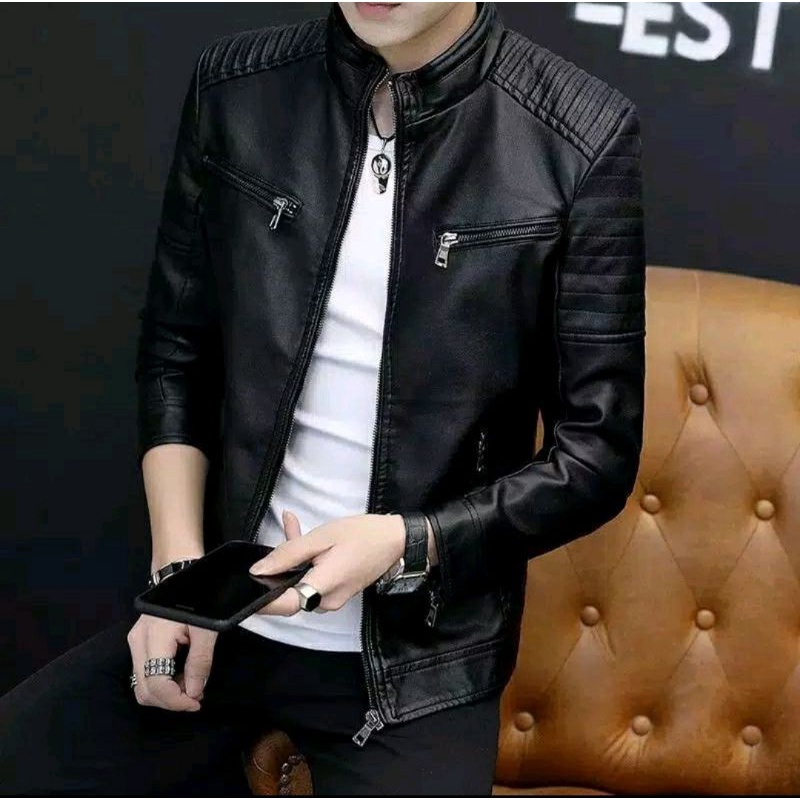 (New Trend) Jaket Kulit Pria Premium Original Elegant Brownie ARL 033 Silverstone RFLA Ariel Noah