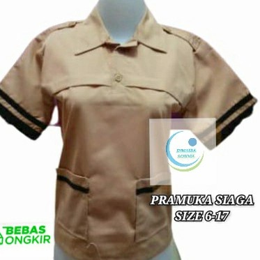 

BAJU SIAGA PENDEK SERAGAM SEKOLAH SD SMP SMA SIZE:6 s/d 16 - Pramuka siaga, 6-7