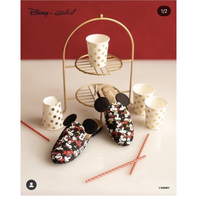 Mickey Mouse x Ittaherl vol 02 “Oh Boy” Mules Round Rouge