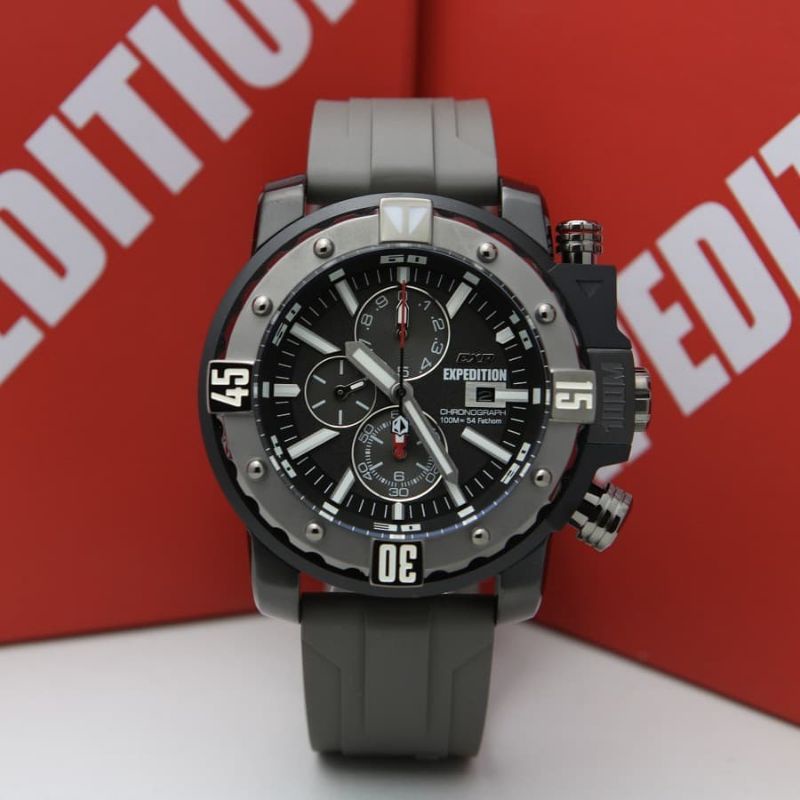 Jam Tangan Expedition EXP E 302 Pria / E302 MC Grey / Black