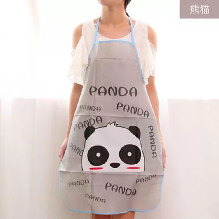 BRGUNIK Celemek Apron Masak Dapur Anti Tahan Air Waterproof Jumbo Transparan Import R003