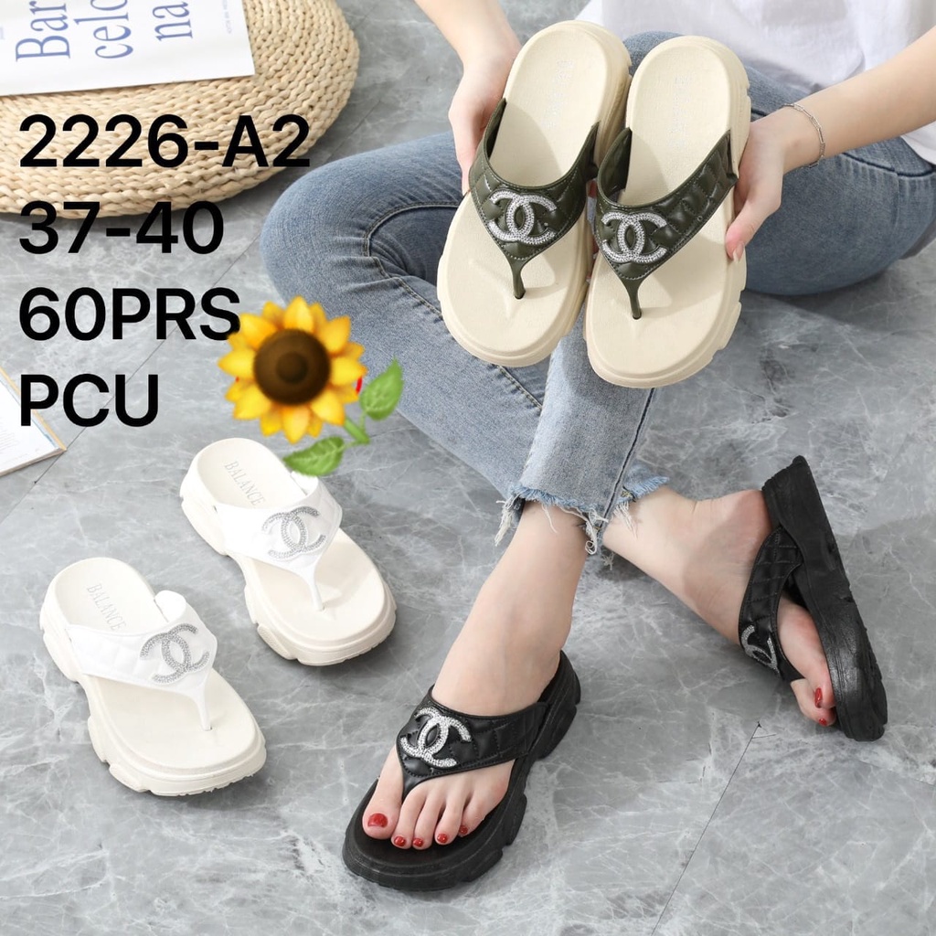 Sandal Karet Jelly Wedges Wanita import Model Terbaru Original Kekinian by AGUNG STYLE Balance 2226-A2