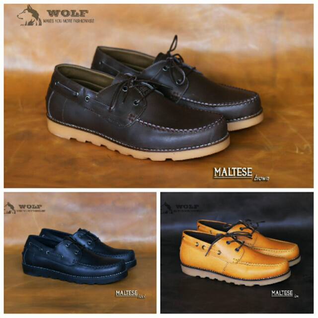 SEPATU ZAPATO BOOT KULIT SAPI FULL LEATHERS VINTAGE KLASIK  ASLI WOLF MALTESE ORIGINAL