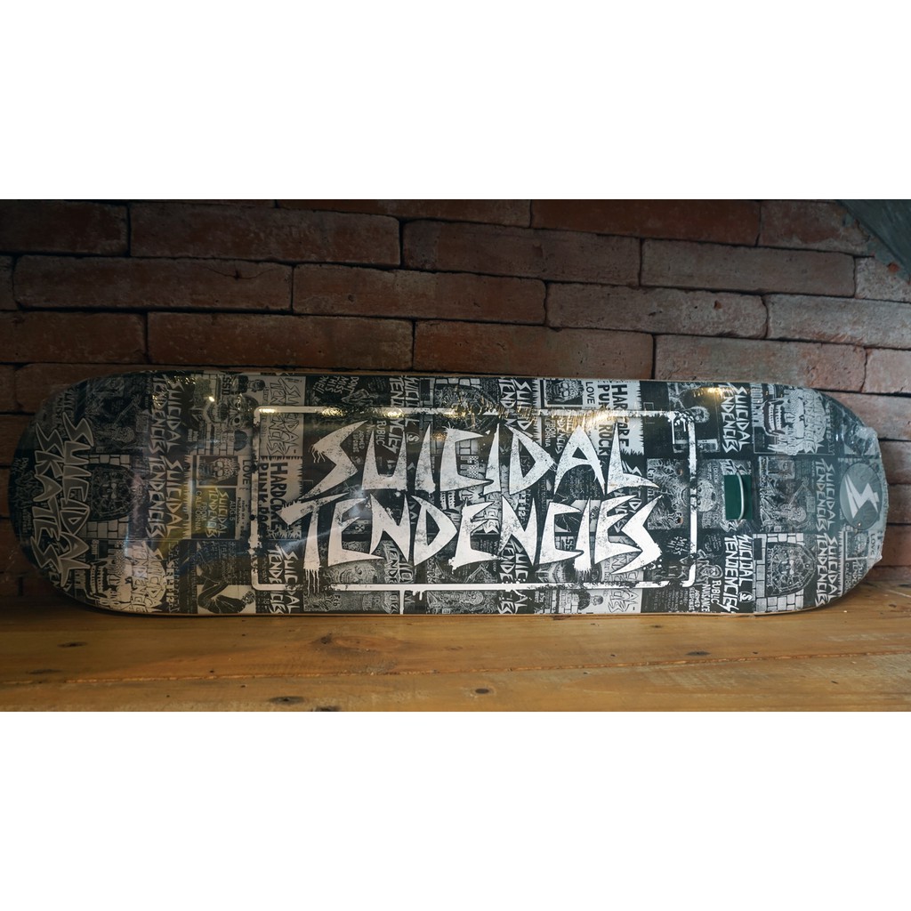 

SUICIDAL TENDENCIES - ST SPRAY PAINT WHITE LOGO POPSICLE DECK
