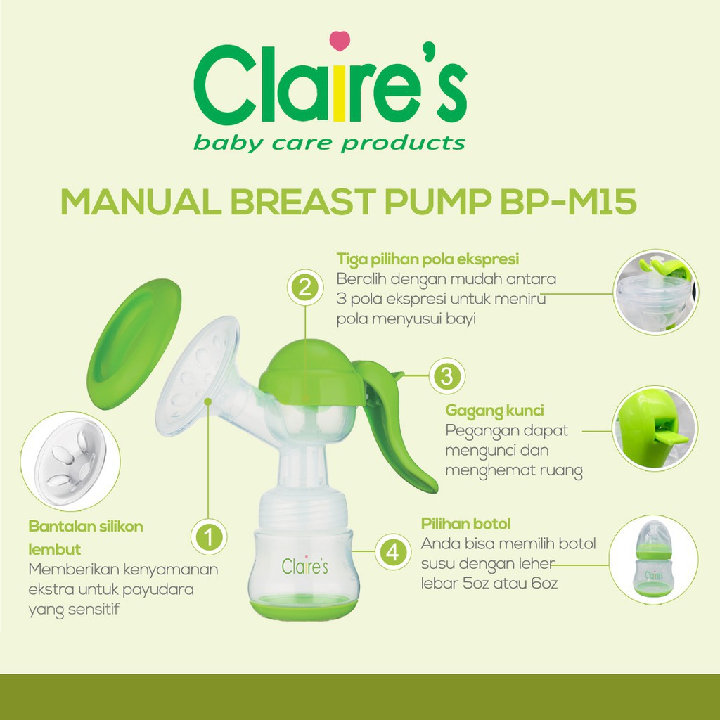 Makassar - Claire's Manual Breast Pump / Pompa Asi Manual Claires M15