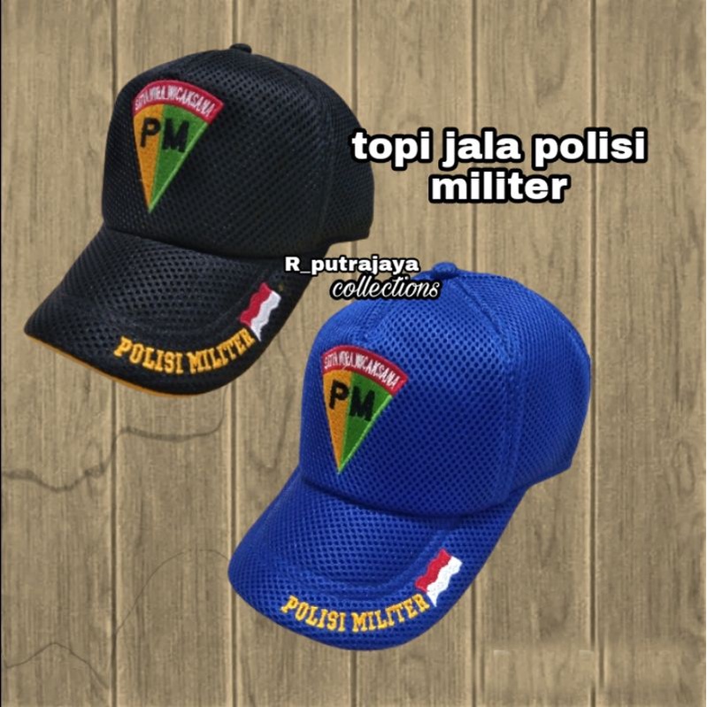 topi pm /topi polisi militer/topi jaring pm/topi polisi militer army