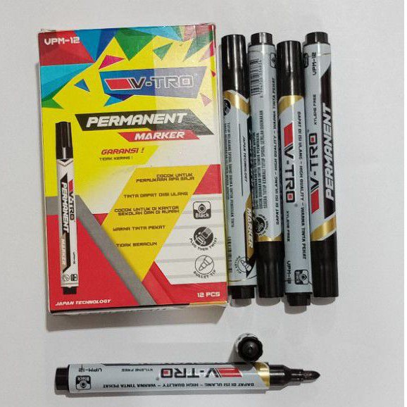 

12 pcs spidol permanen marker VPM-12