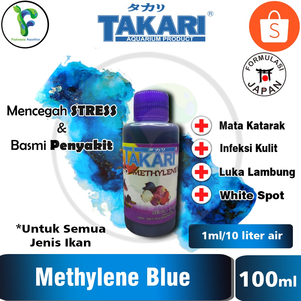 Takari Obat Ikan/Obat Biru Methylene Blue 100mL