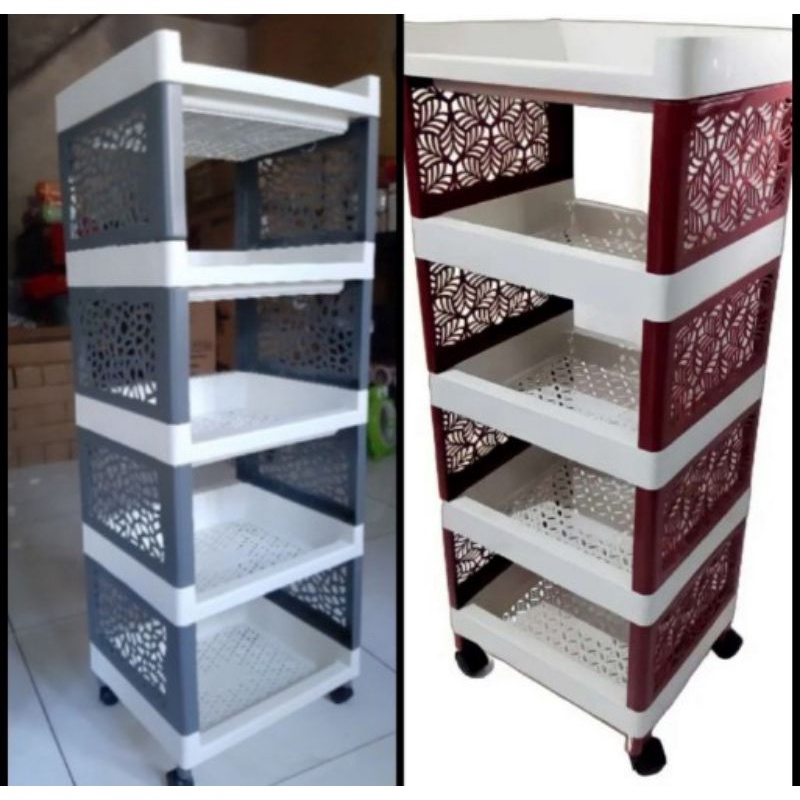 Rak Yoyo 5 Susun Roda Plastik Tebal DYNAMIC