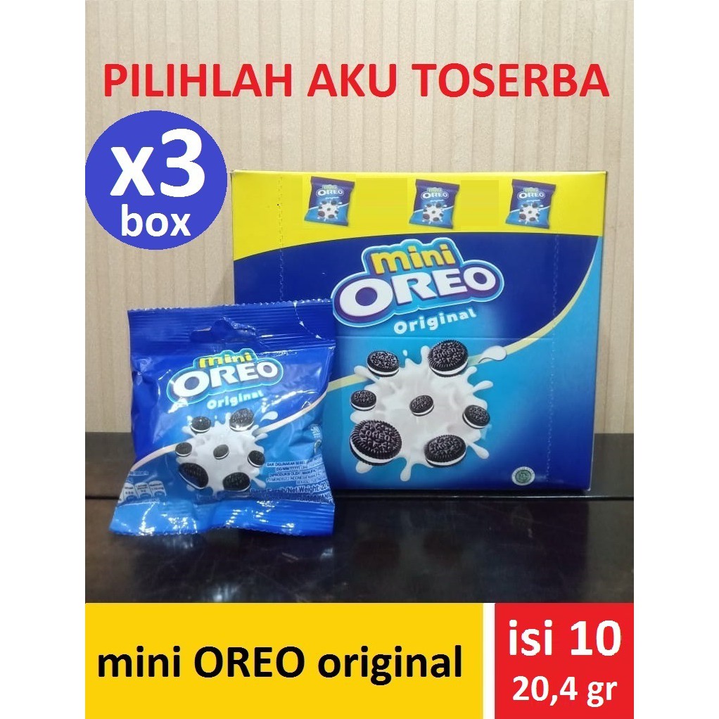 Oreo Mini Vanilla Pouch 10 x 20,4 gr ( HARGA 3 BOX )