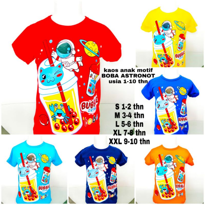 Baju anak cowok cewek kaos anak / Baju atasan anak untuk usia 1-10tahun berkarakter