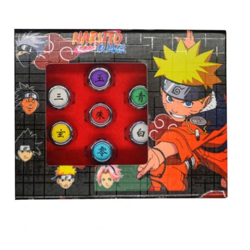 10pcs / Set Cincin cosplay Naruto Akatsuki Sasori Itachi Hidan Deidara Pein Bahan Alloy Untuk Pasangan