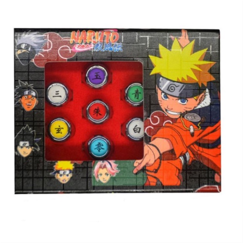 Akatsuki Naruto 10pcs / Set Cincin Anime Jepang Uchiha Itachi Untuk Cosplay / Halloween