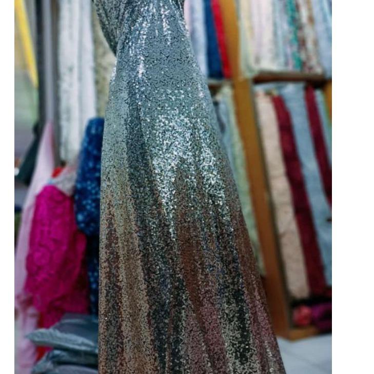 ☺ Kain Sequin Gradasi / bahan Tulle sequin gradasi/ seribu payet TERBARU ➻
