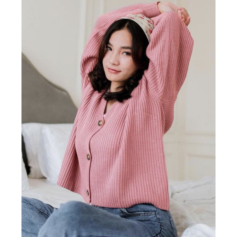 kardigan rajut / kardigan wanita / VINA KNITTE CARDY / kardigan crop