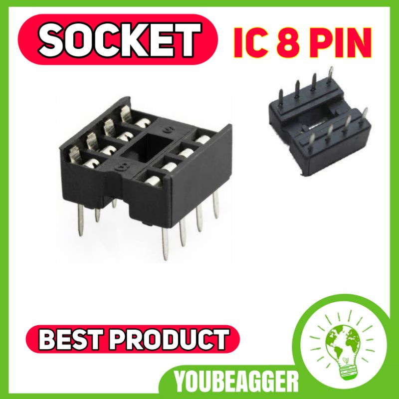 Soket IC 8 kaki pin 2x4