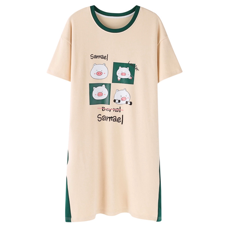 Setelan Piyama Kaos T shirt O neck Lengan Pendek celana Setelan Piyama Kaos T shirt O neck Lengan Pendek celana