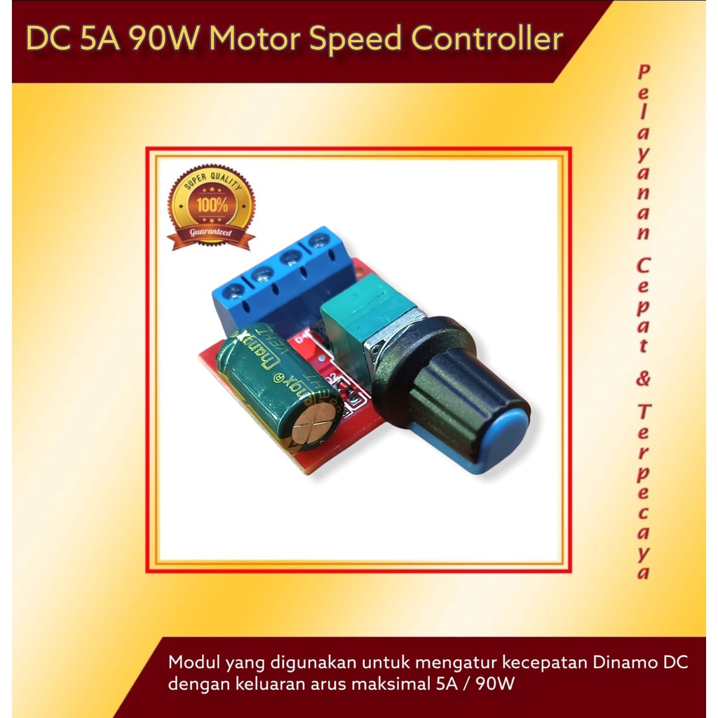Dimmer DC / Mini 5A 90W PWM 5-28V DC-DC Motor Speed Controller