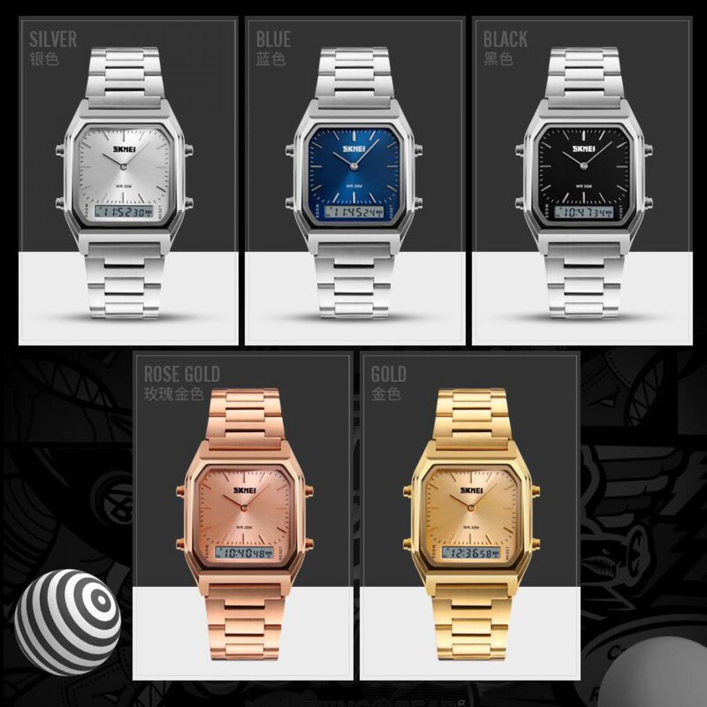 SKMEI Jam Tangan Premium Digital Analog Pria Murah Skemei Jamtangan Fashion Cowok Keren Kekinian