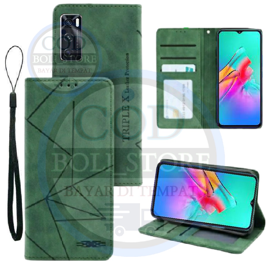 CASE HP VIVO V21SE Motif Dompet Casing HP Flip Motif Wallet Leather Cover VIVO V21SE