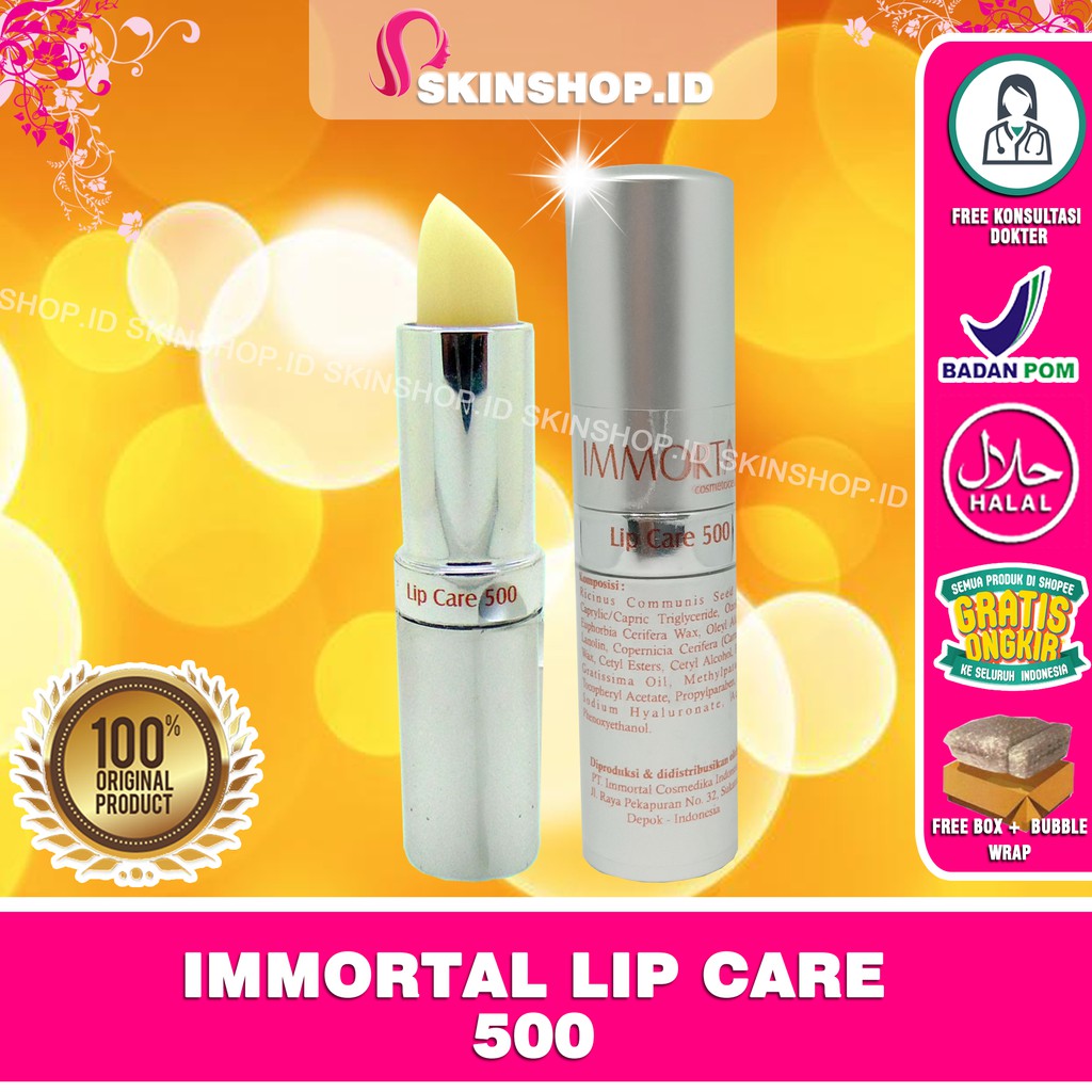 Immortal Lip Care 500 4gr Original / Pelembab Bibir BPOM Aman