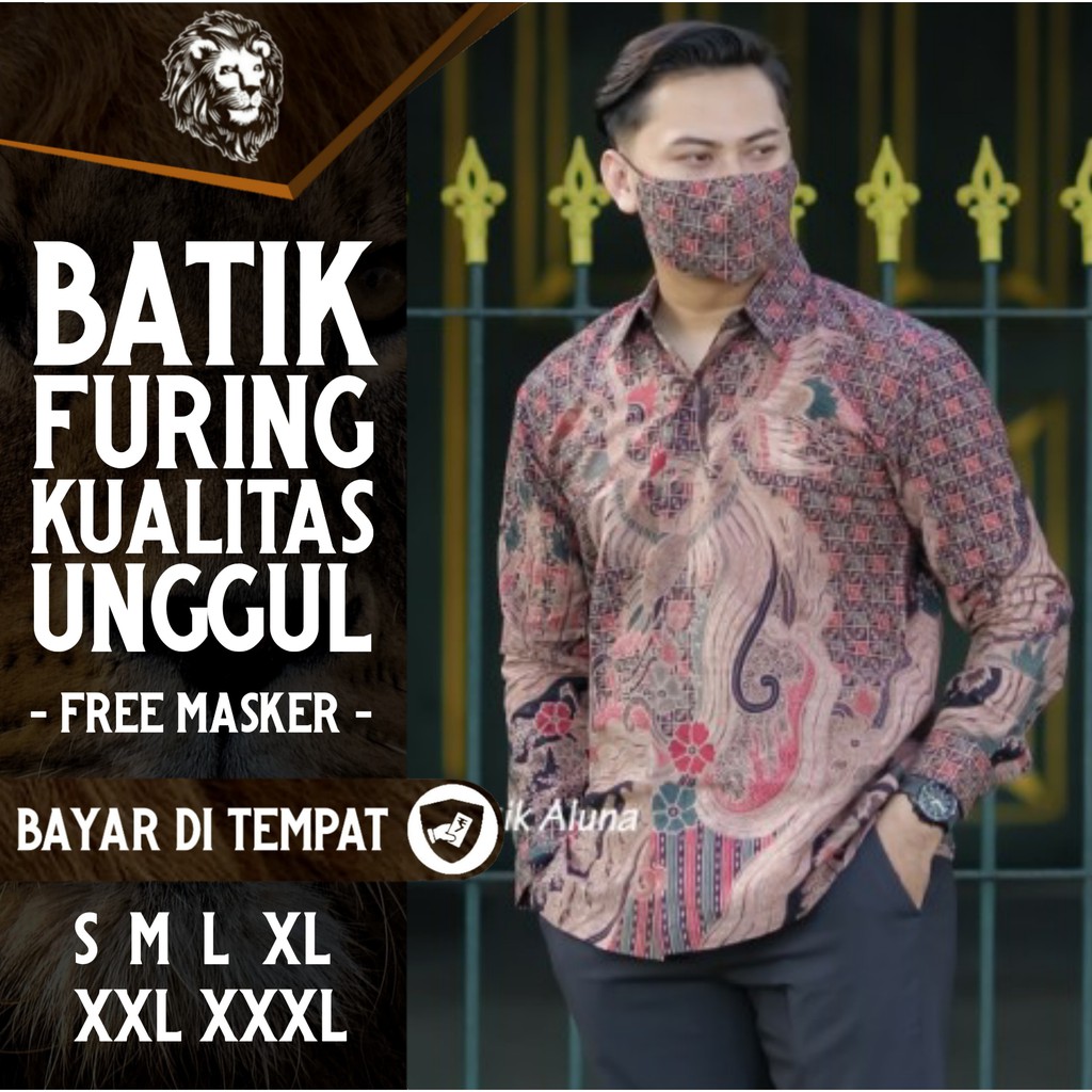 Kemeja Baju Batik Pria Lengan Panjang Premium Aluna Solo Pekalongan Furing Pejabat Mewah PCW 016