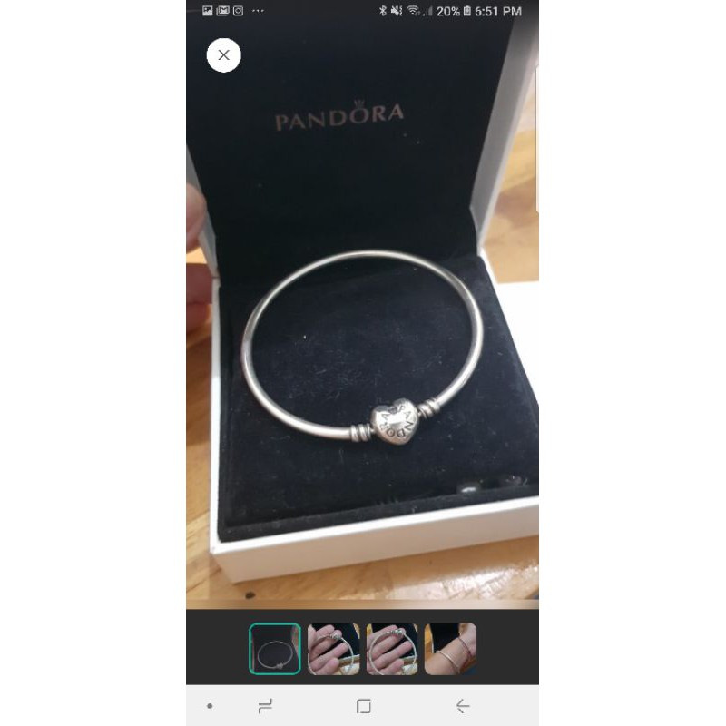 preloved silver pandora bracelet