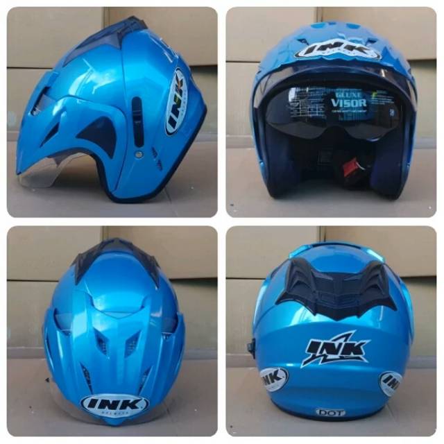 Helm ink kw/replika T1 double visor