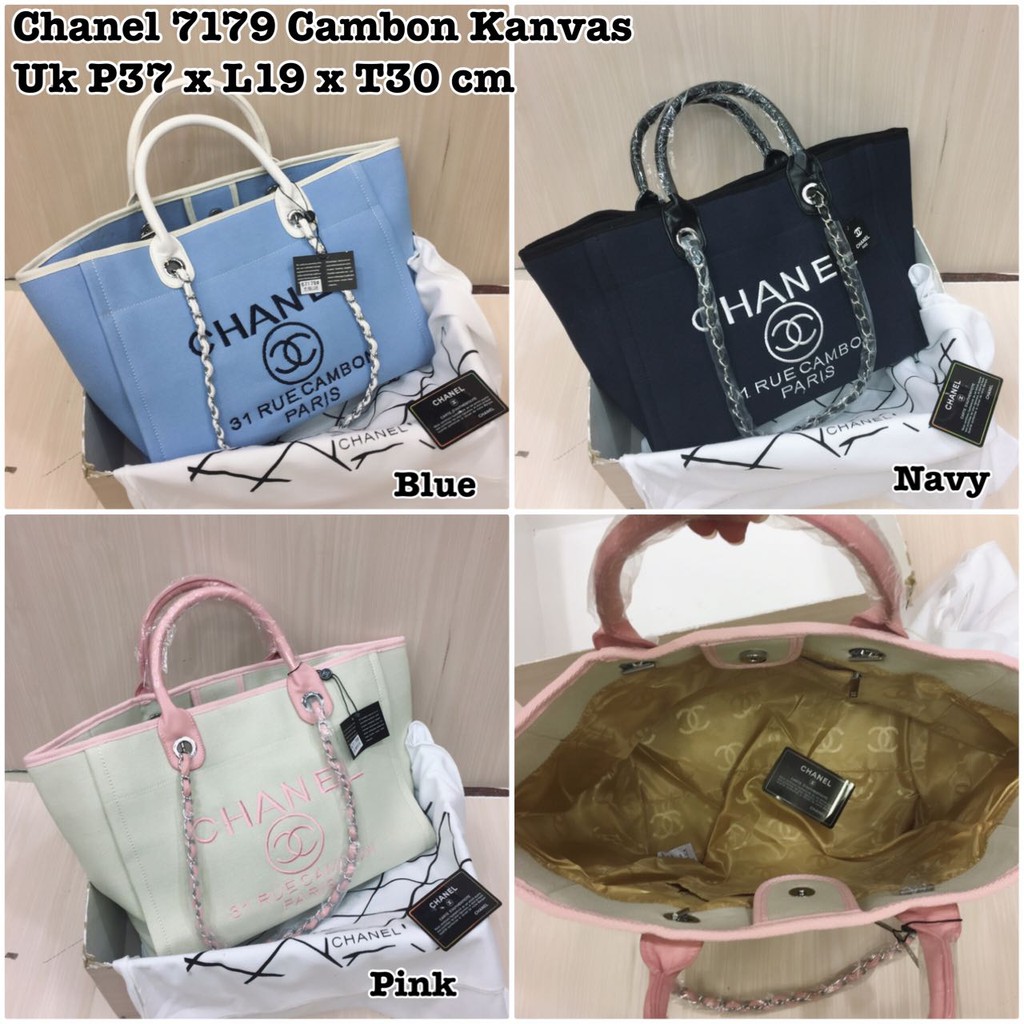 TAS CHANEL 7129 CAMBON KANVAS